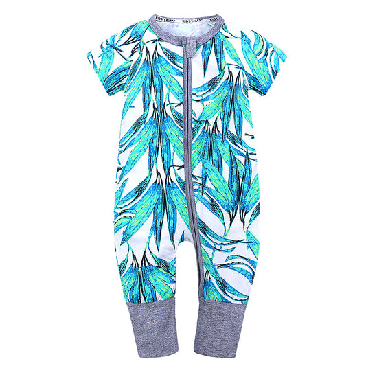 Tropical Leaf Zippy - Short Sleeve Edition