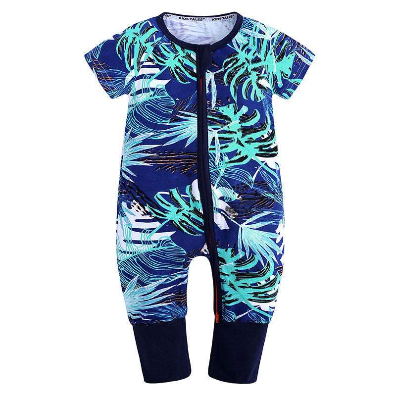 Tropical Leaves Zippy - Short Sleeve Edition