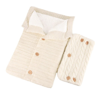 Infant Swaddle Blanket Set for Baby Girls and Boys - Soft Thick Fleece Knit Stroller Wraps