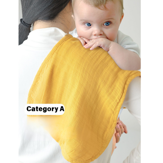 6-Layer Bamboo Cotton Burp Cloths for Newborns - Soft, Absorbent, and Multi-Use for Feeding and Nursing