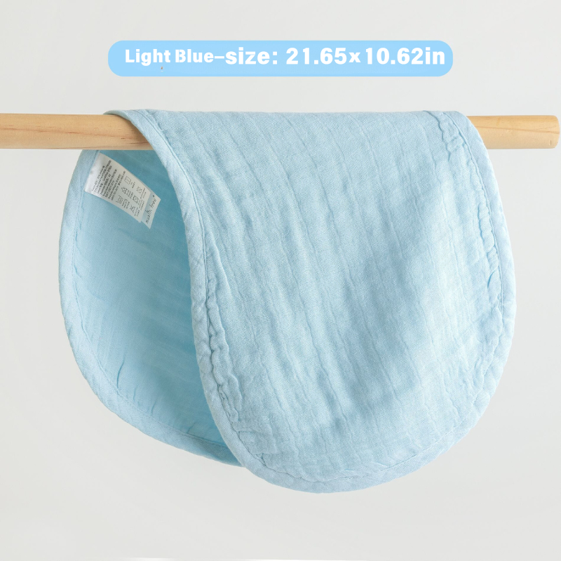 6-Layer Bamboo Cotton Burp Cloths for Newborns - Soft, Absorbent, and Multi-Use for Feeding and Nursing