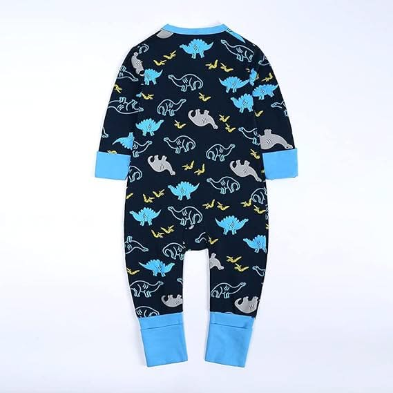 Dinosaur Print Navy Blue Zippy