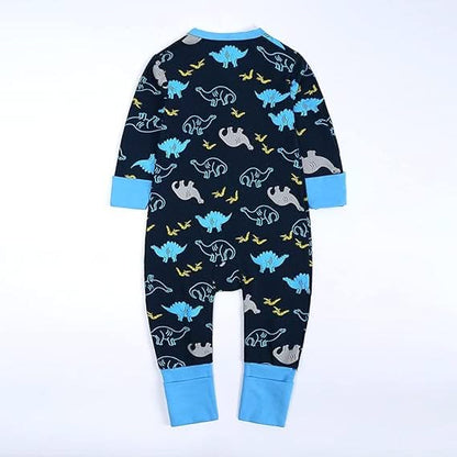 Dinosaur Print Navy Blue Zippy