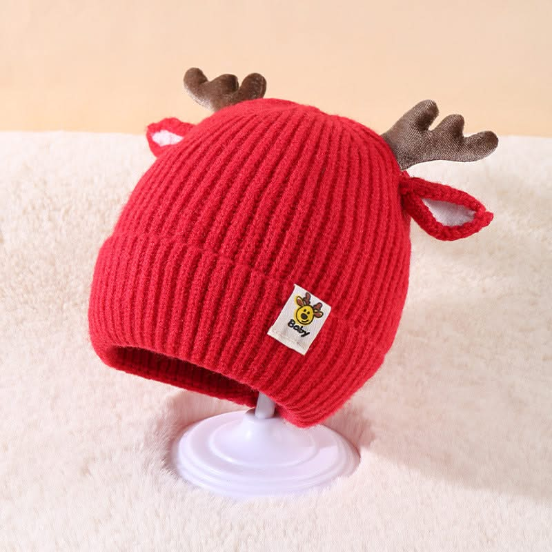 Fawn Baby Christmas Hat Reindeer Antlers Hat Crochet Moose Hat Beanie Hat for Prom Carnival