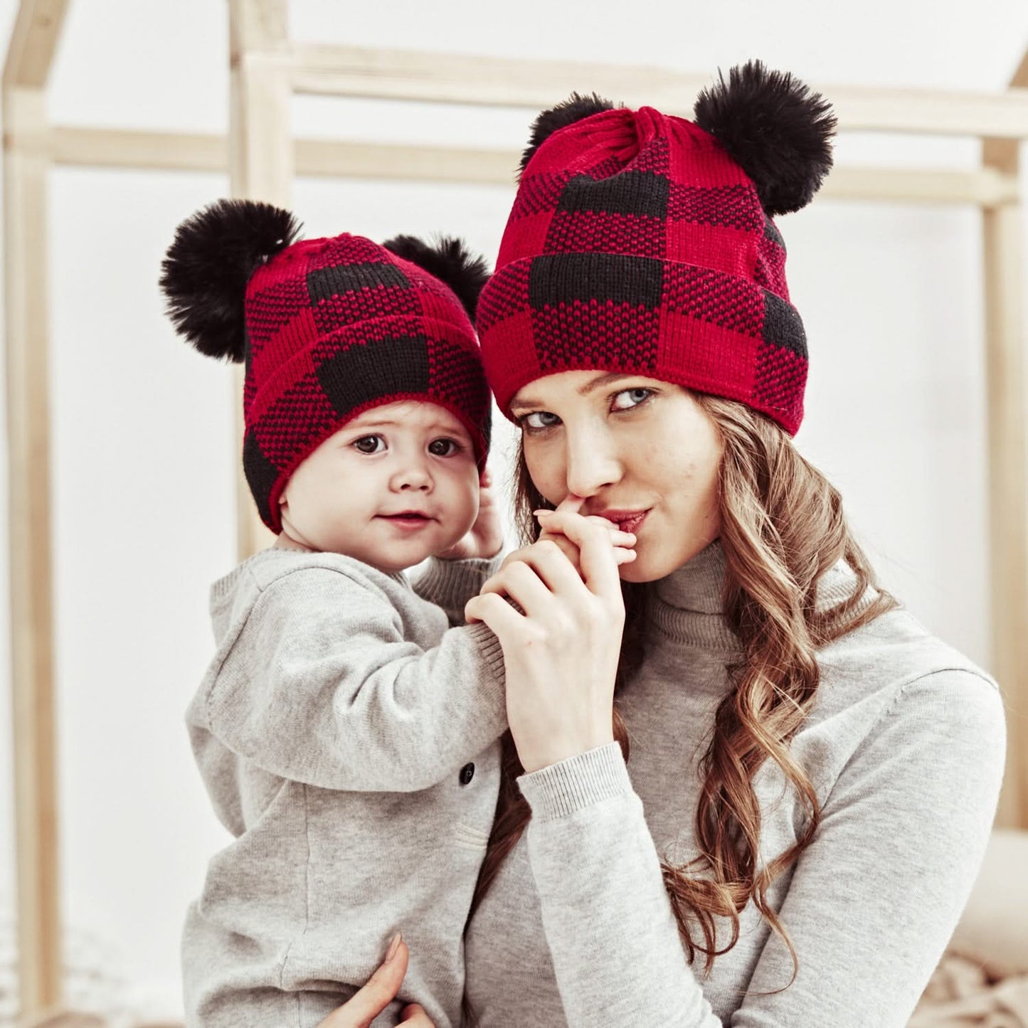 Matching Hats for Mom and Son