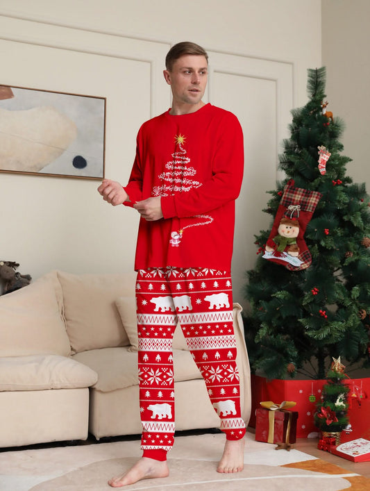 Men's Christmas Print Pajama Set