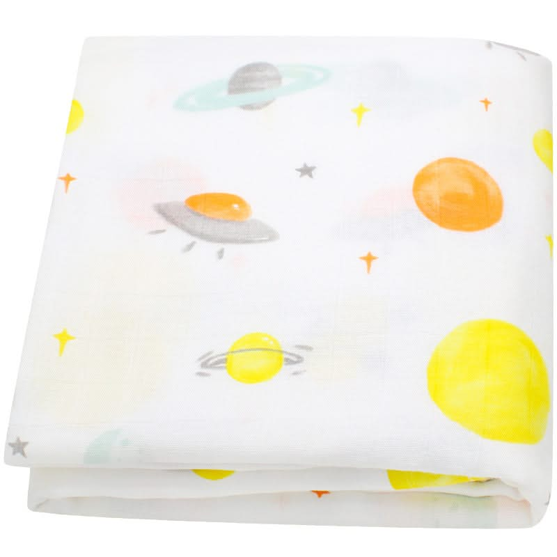 Bamboo Muslin Baby Swaddle Blanket – Soft Newborn Receiving Blanket & Bath Towel