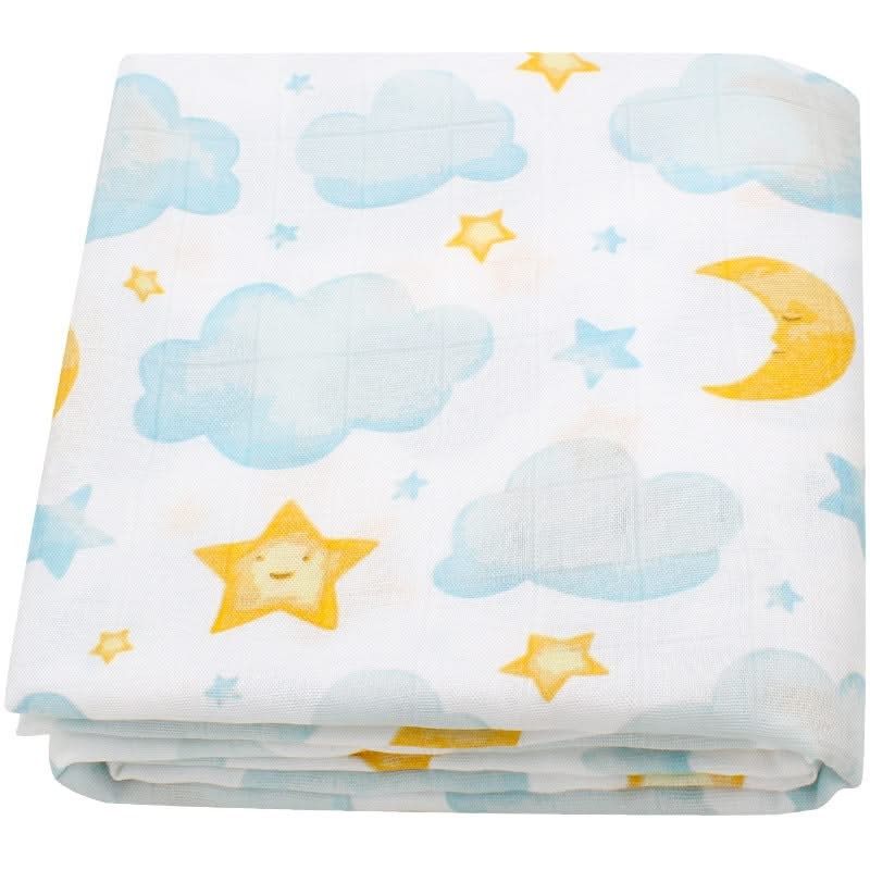 Bamboo Muslin Baby Swaddle Blanket – Soft Newborn Receiving Blanket & Bath Towel