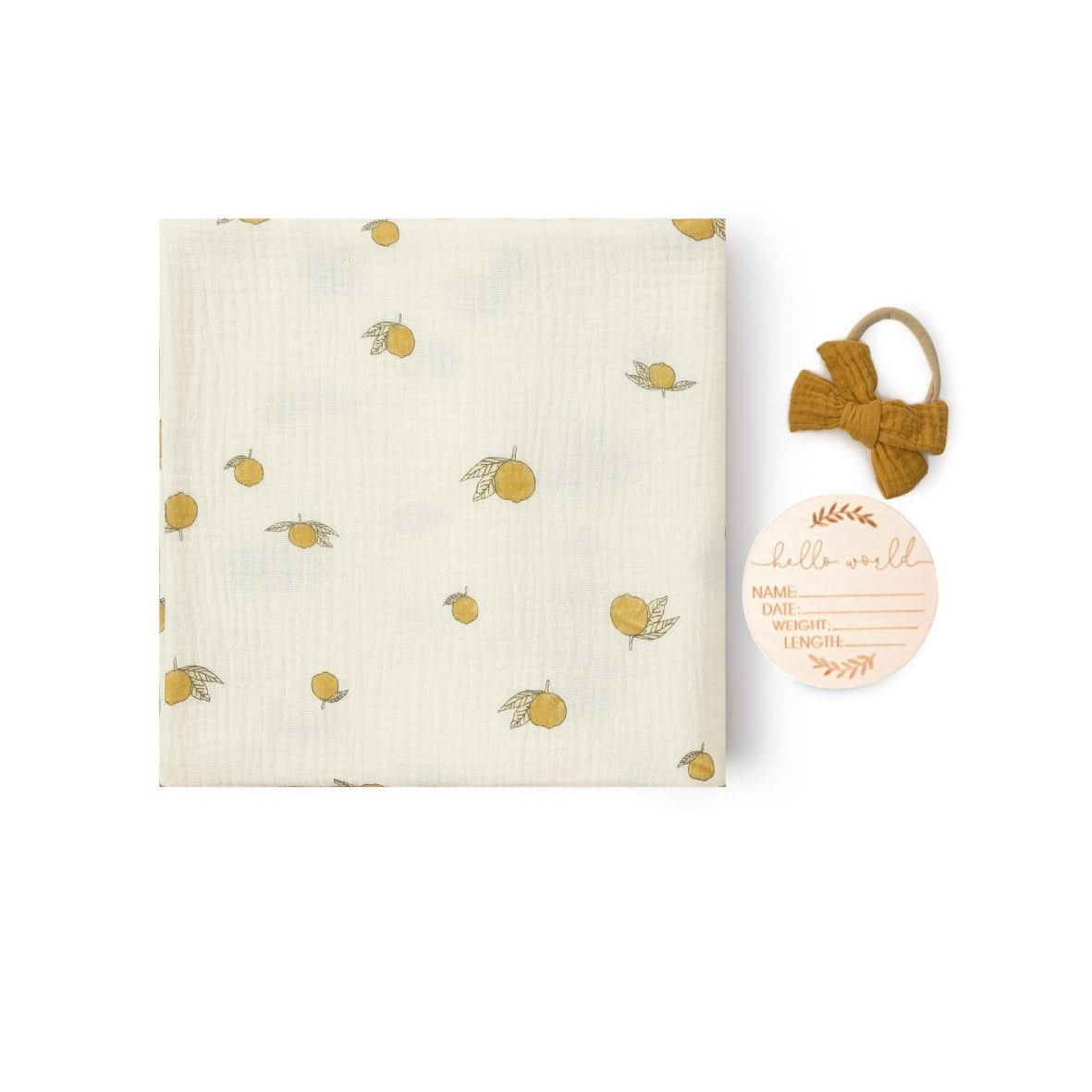 Printed Baby Swaddle Blanket, Newborn Hat, and Milestone Cards 3-Piece Set - Soft and Stylish(39.4in×39.4in)