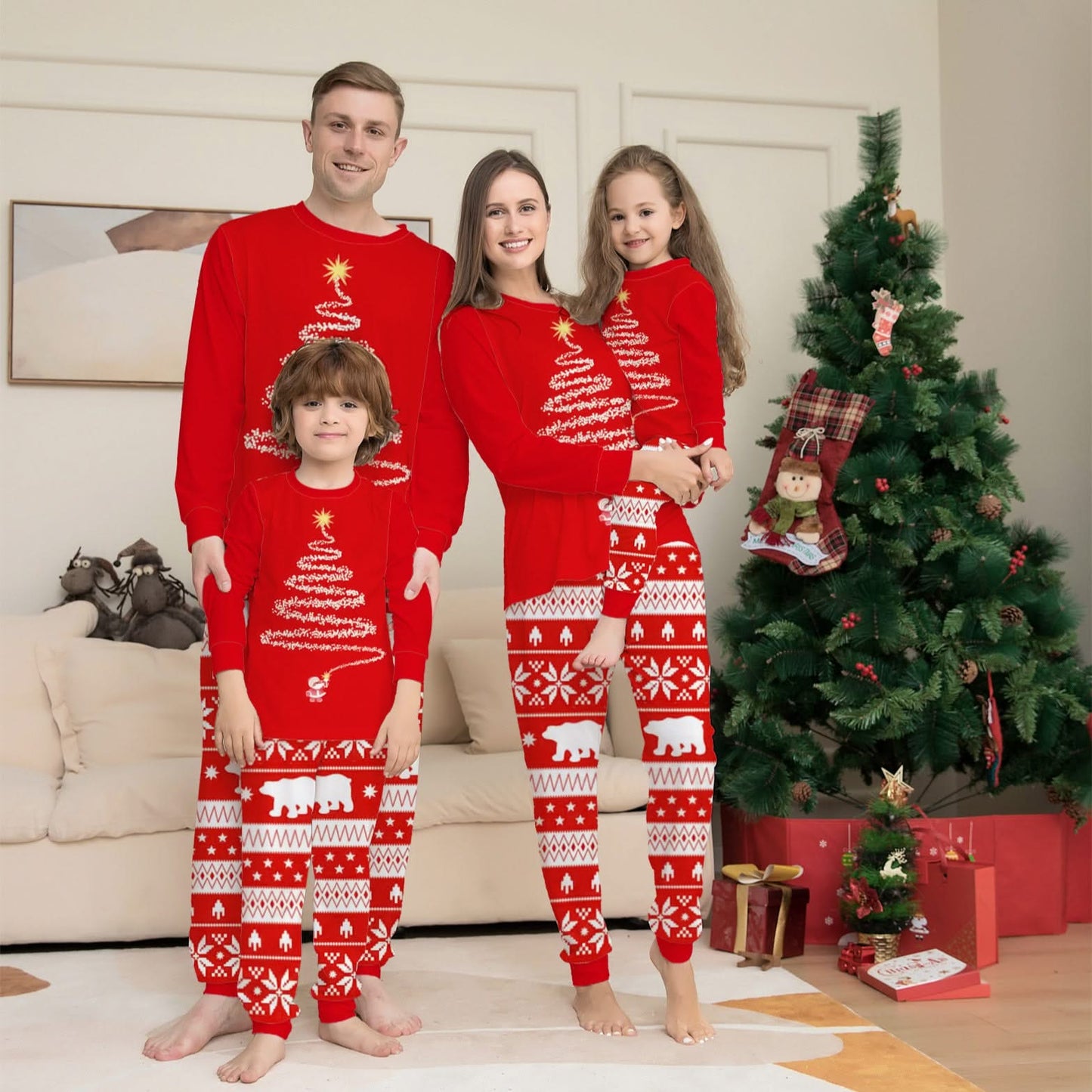 Men's Christmas Print Pajama Set