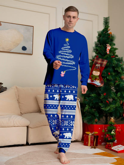 Men's Christmas Print Pajama Set