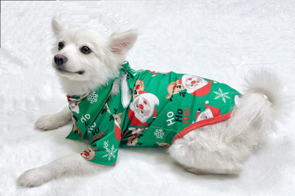 Santa Claus Print Stylish Pet Outfit Set