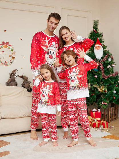 Kids' Christmas Reindeer Print Family Matching Pajama Set