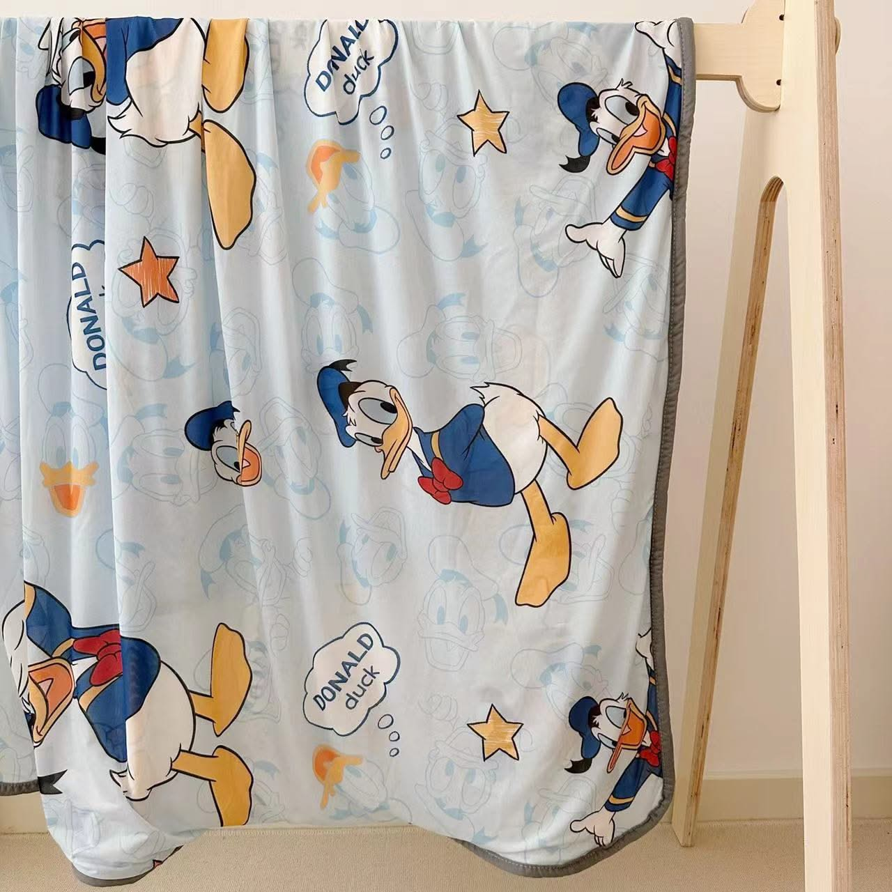 Baby Bamboo Fiber Blanket - Lightweight, Cartoon Design, Machine Washable for Strollers and Cribs