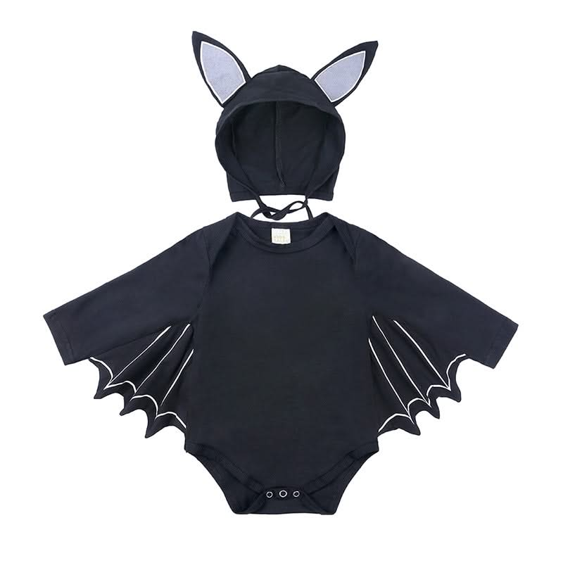 Fawn™ Baby Bat Halloween Romper with Hat – Newborn Boy Outfit