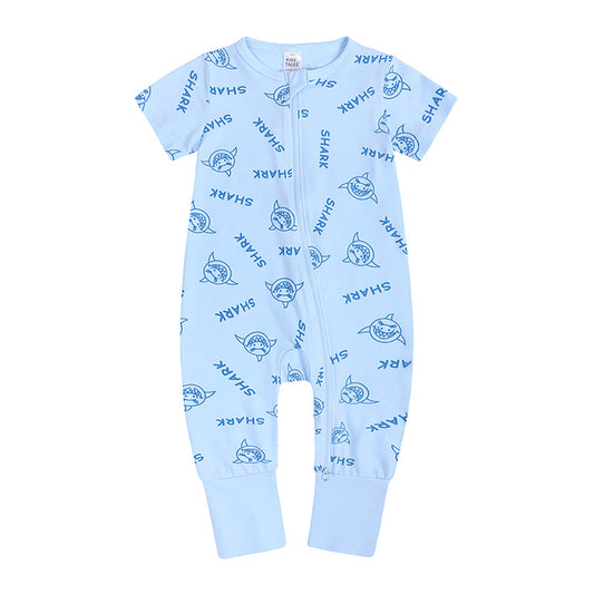 Light Blue Shark Zippy - Short Sleeve Edition