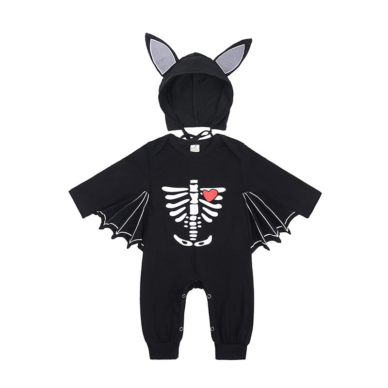 Fawn™ Baby Bat Halloween Romper with Hat – Newborn Boy Outfit