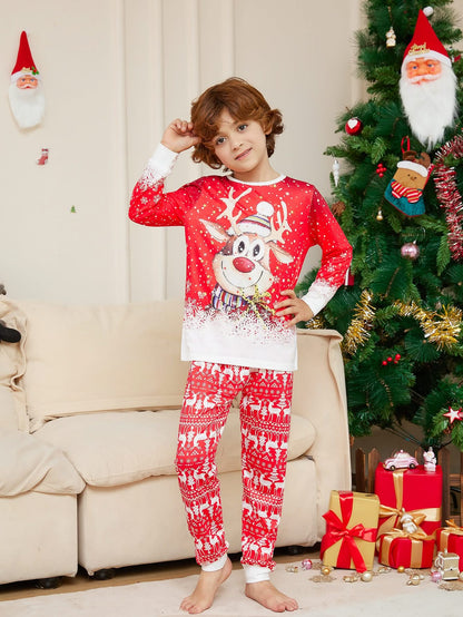 Kids' Christmas Reindeer Print Family Matching Pajama Set