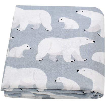 Bamboo Muslin Baby Swaddle Blanket – Soft Newborn Receiving Blanket & Bath Towel