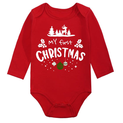 Fawn My First Christmas Baby Girl Boy Outfit