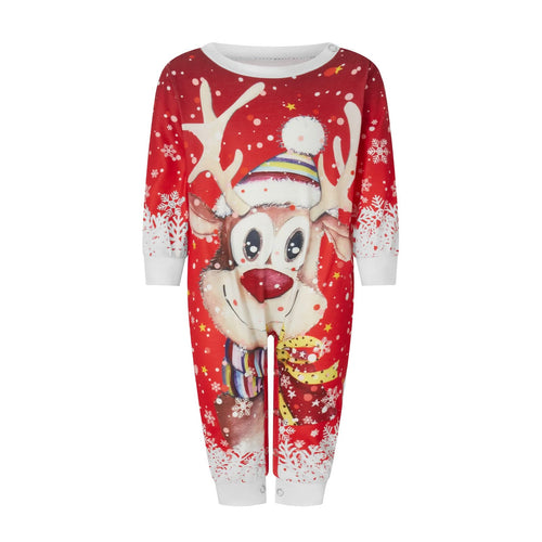 Baby Christmas Reindeer Print Family Matching Pajama Set