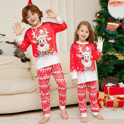 Kids' Christmas Reindeer Print Family Matching Pajama Set