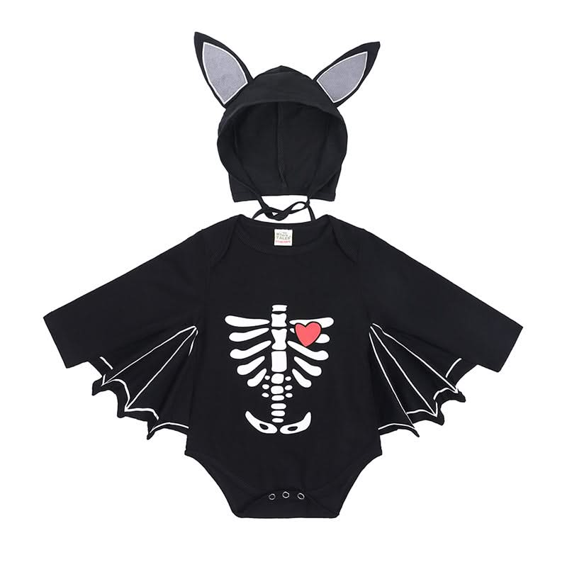 Fawn™ Baby Bat Halloween Romper with Hat – Newborn Boy Outfit