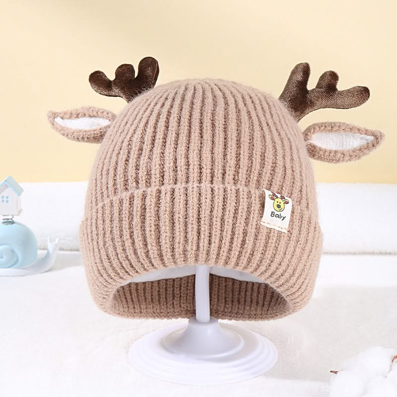 Fawn Baby Christmas Hat Reindeer Antlers Hat Crochet Moose Hat Beanie Hat for Prom Carnival