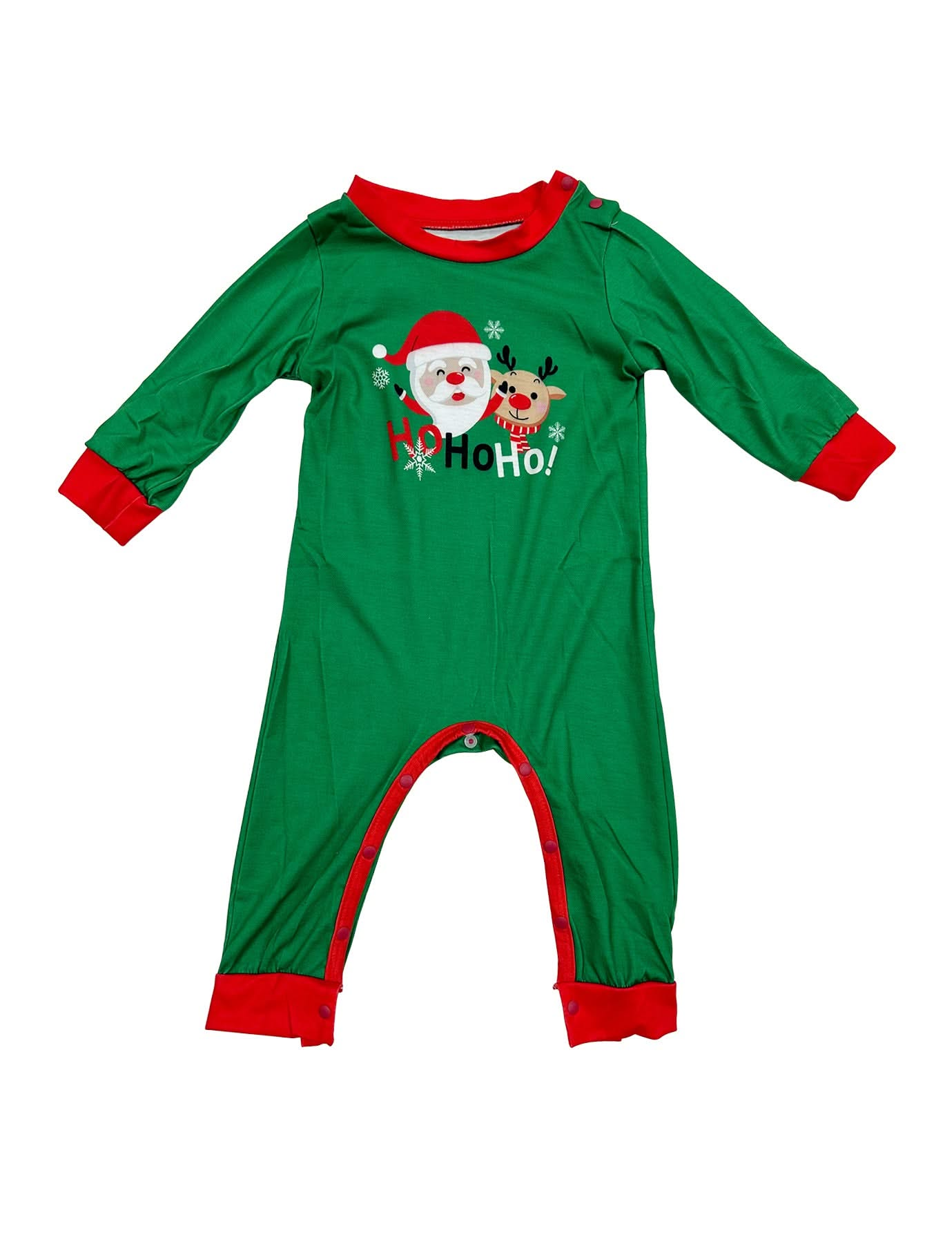 Baby Santa Print Loungewear Pajama Set - Christmas Sleepwear