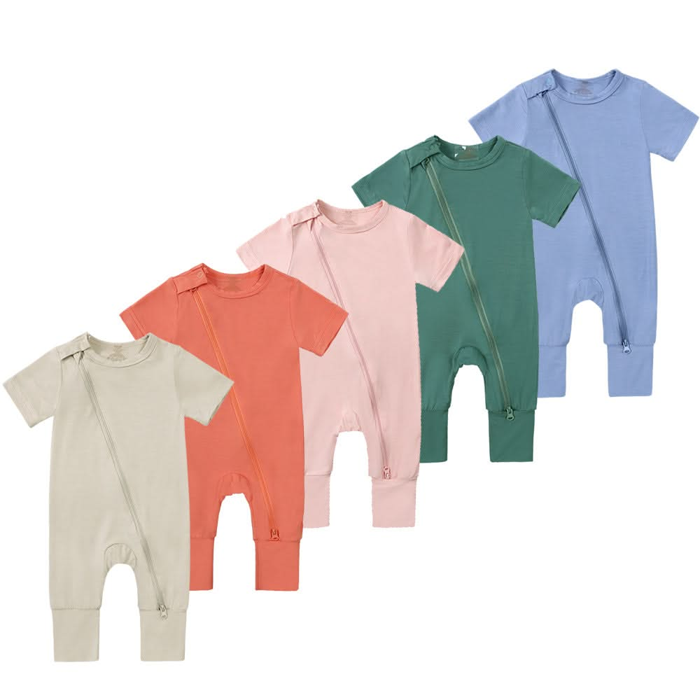 Fawn™ Bamboo Baby Short Sleeve Unisex Romper – Soft, Breathable, and Eco-Friendly One-Piece