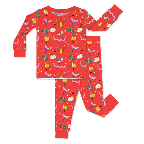 Red Garden Critters Two Piece Pajama Set