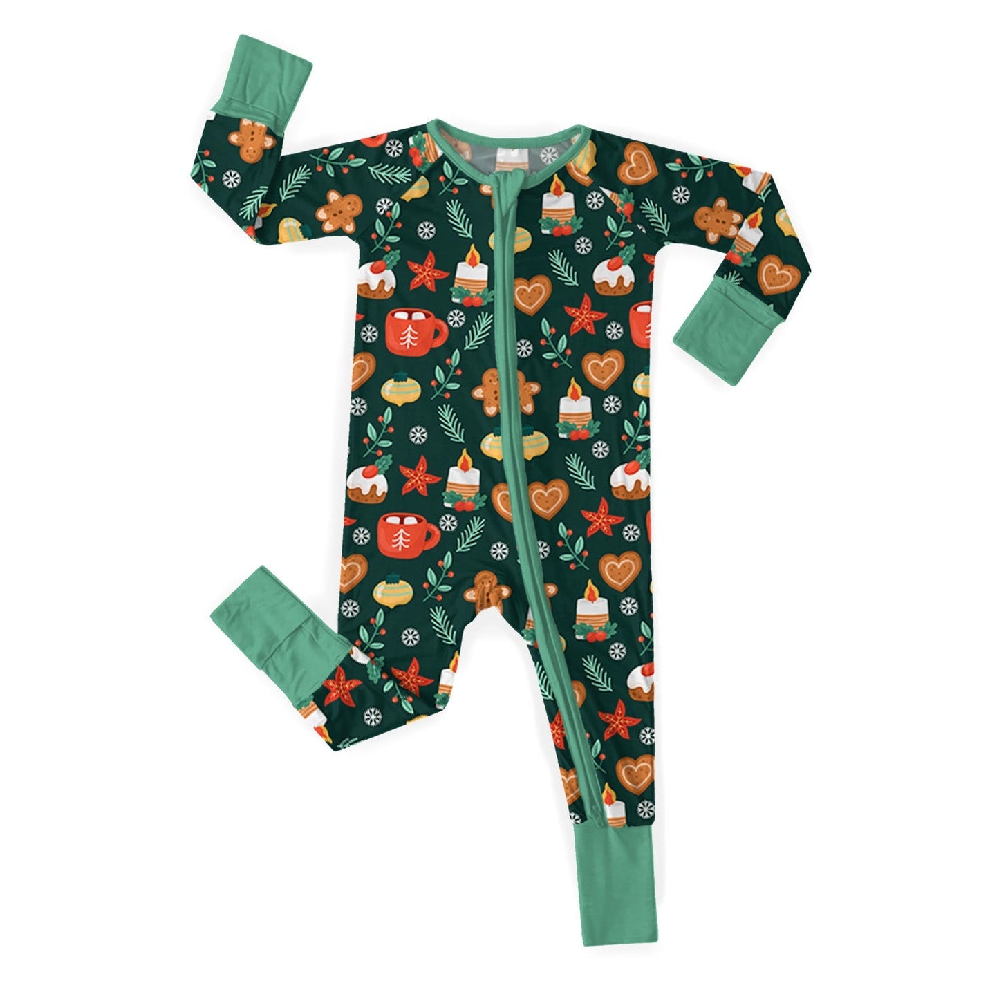 Christmas Candle Convertible Zippered Romper