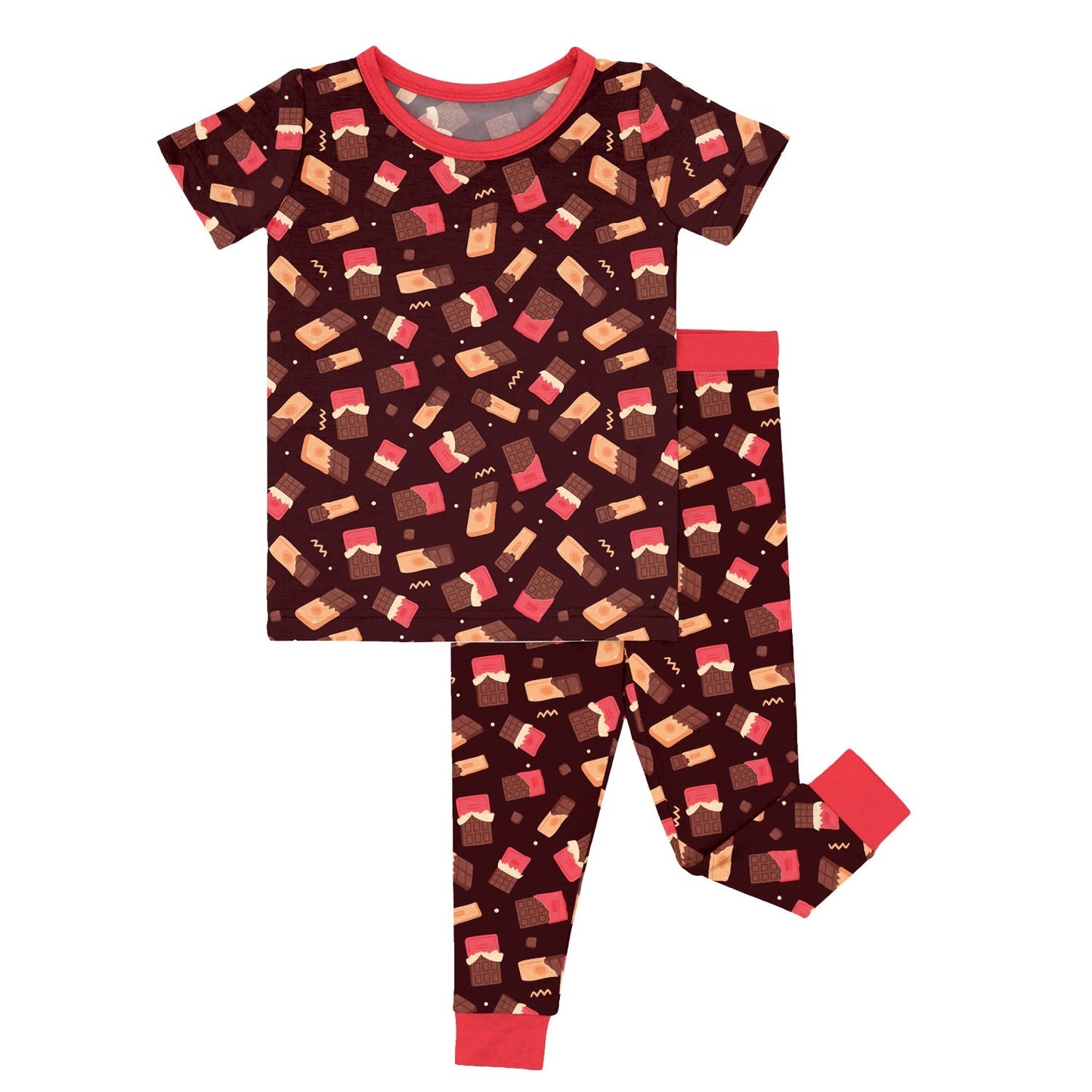 Christmas Choco Two Piece Short Sleeve Pajama Set