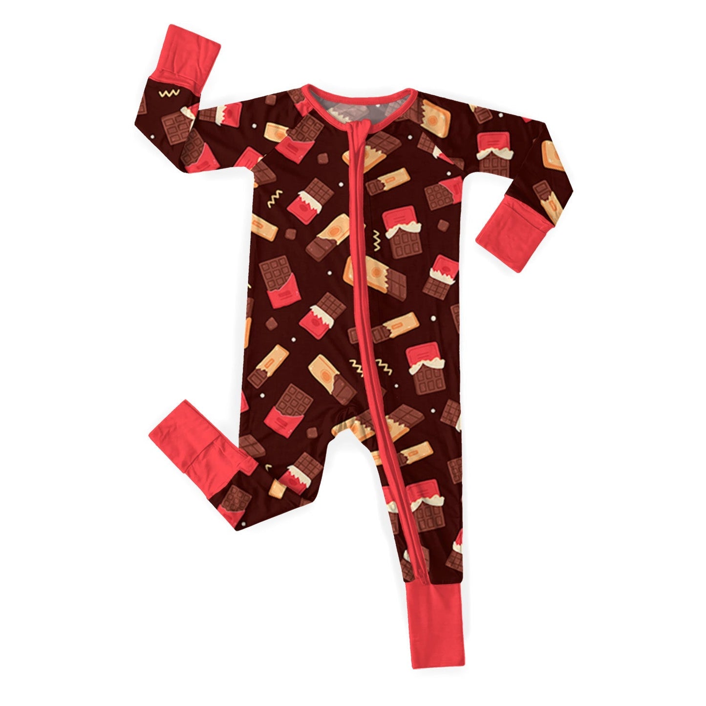 Christmas Choco Convertible Zippered Romper