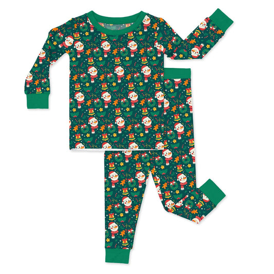 Christmas Pattern Two Piece Pajama Set