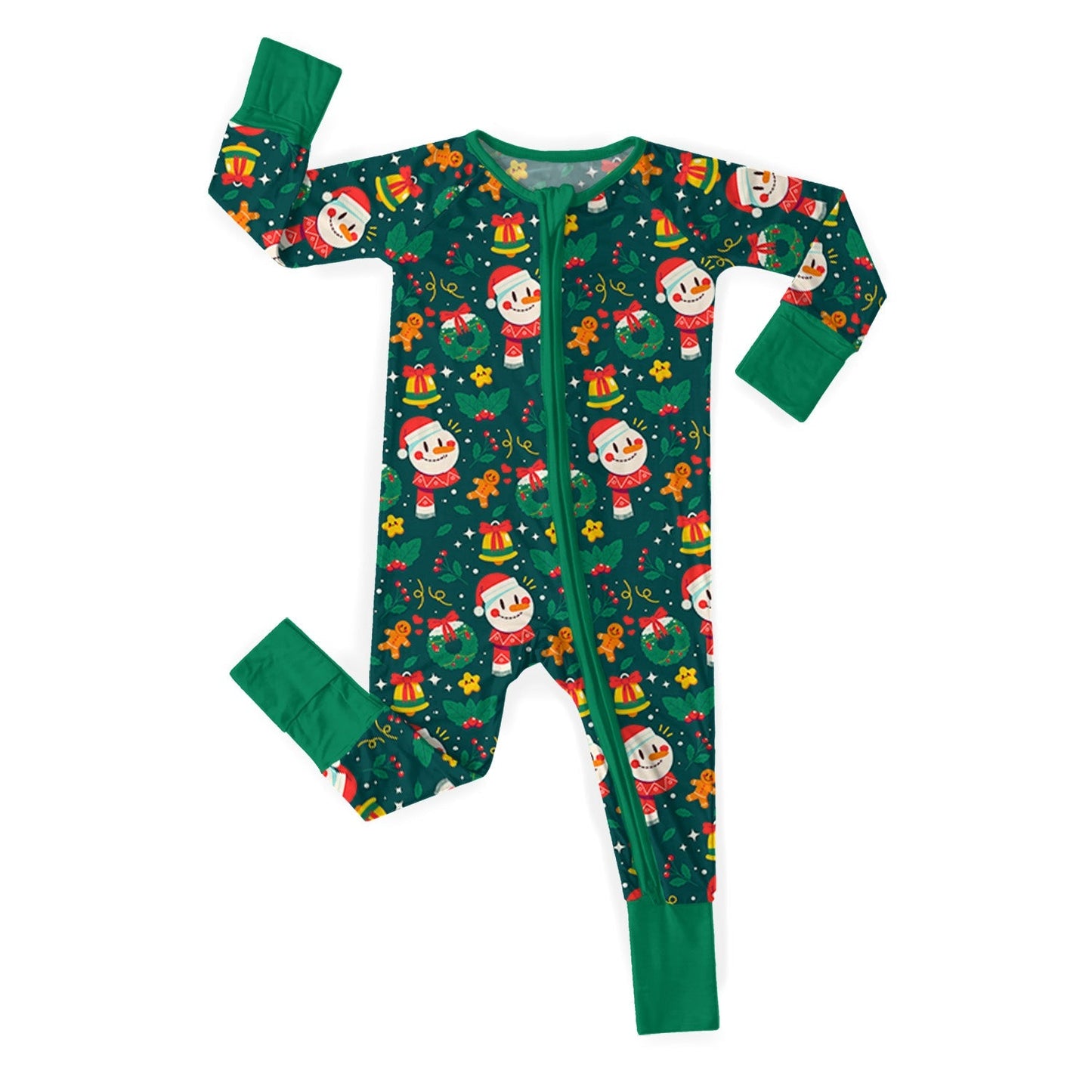 Christmas Pattern Convertible Zippered Romper