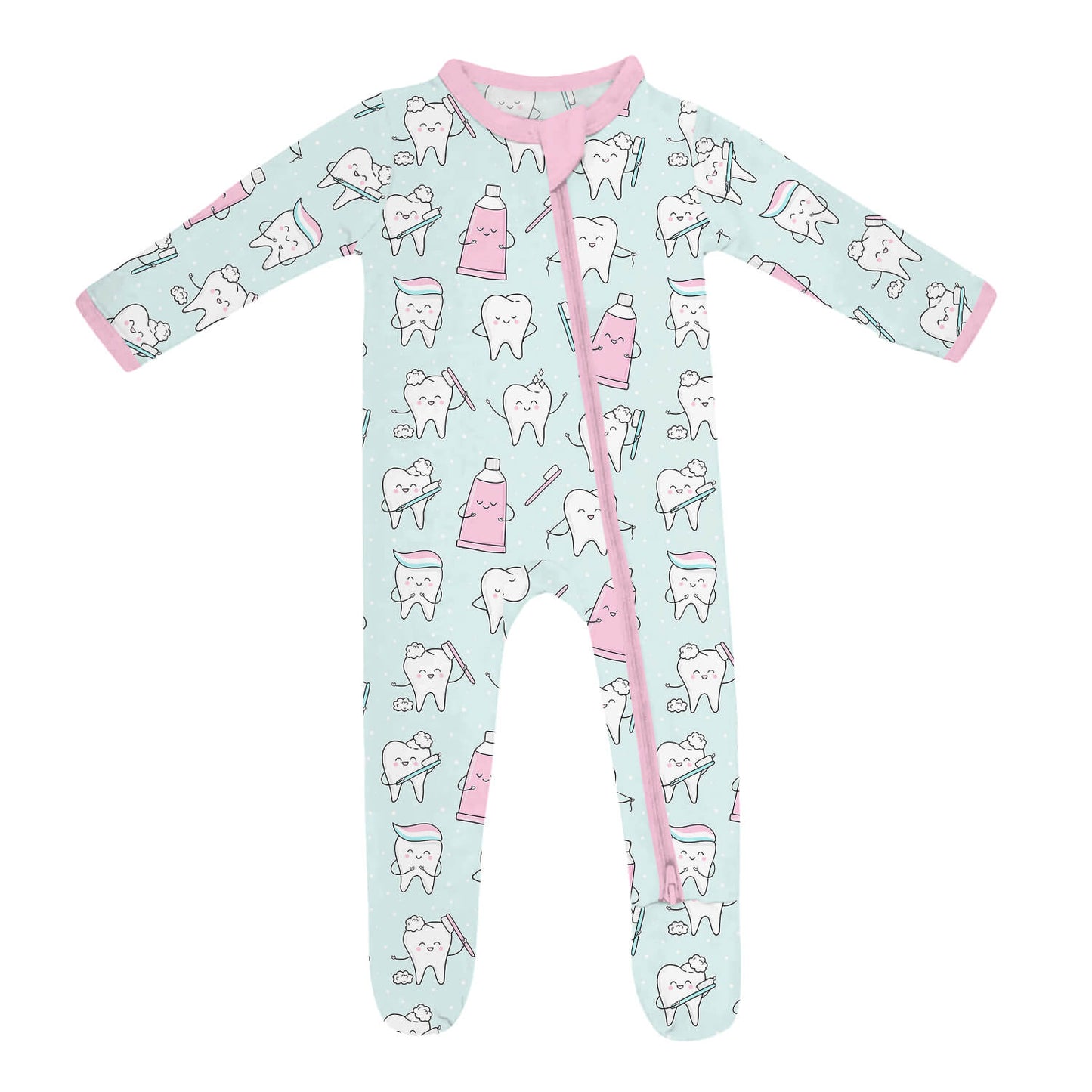 Dental Zippered Footie Romper