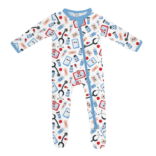 Medical Buddies Footie Zippered Romper