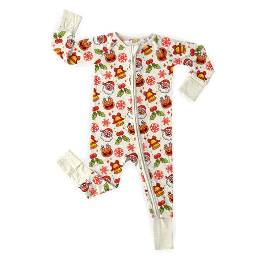 Santa Smile Convertible Zippered Romper