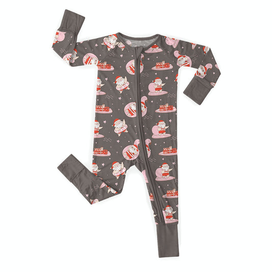 Swimming Santa Convertible Zippered Romper